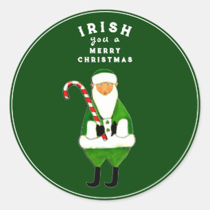 Irish Christmas Classic Round Sticker