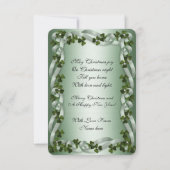 Irish Christmas Foto Card Kleeblatts Dankeskarte (Rückseite)