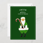 Irish Christmas Grußkarte Feiertagspostkarte (Vorne/Hinten)