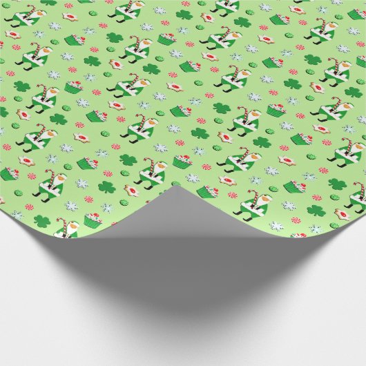 Irish Christmas Holiday Geschenk Geschenkpapier (Ecke)