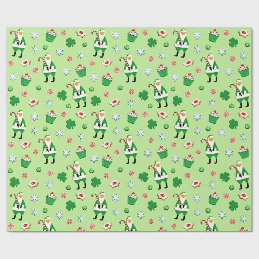 Irish Christmas Holiday Geschenk Geschenkpapier (Flach)