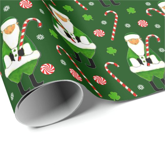 Irish Christmas Holiday Geschenk Geschenkpapier (Rolleneckpunkt)