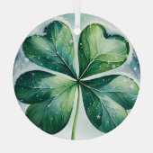 Irish Christmas Kleeblatt Ornament Aus Glas (Rückseite)