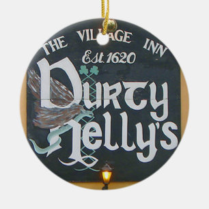 Irish Christmas Ornament, Durty Nelly's & Nollaig Keramikornament
