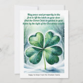 Irish Christmas Segen Personalisiert Feiertagskarte (Vorderseite)