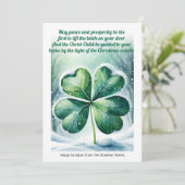 Irish Christmas Segen Personalisiert Feiertagskarte (Stehend Vorderseite)