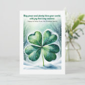 Irish Christmas Segen Personalisiert Feiertagskarte (Stehend Vorderseite)