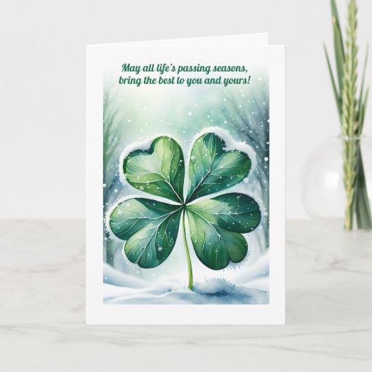 Irish Christmas Segen Personalisiert Feiertagskarte (Vorderseite)