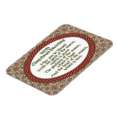 Irish Christmas Segen, Red Green Celtic Holiday Magnet (Linke Seite)