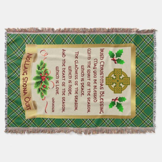 Irish Christmas Sessing w/Irish National Tartan Decke (Vorderseite)