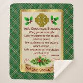 Irish Christmas Sessing w/Irish National Tartan Sherpadecke (Vorderseite)