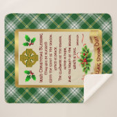 Irish Christmas Sessing w/St Patrick Tartan Sherpadecke (Vorderseite (Horizontal))