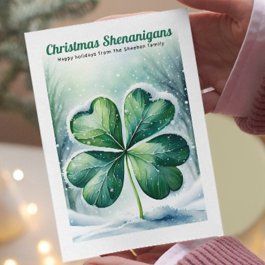 Irish Christmas Shenanigans Personalisiert Feiertagskarte