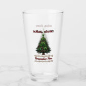 Irish Christmas Tree w/Kleeblatts Personalisiert Glas (Vorderseite)