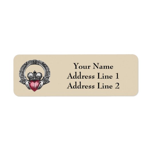 Irish Claddagh Address Label (Vorne)