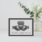 Irish Claddagh, Freundschaft, Loyalität und Liebe Postkarte (Stehend Vorderseite)