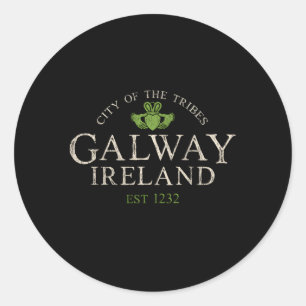 Irish Claddagh Galway Irland Runder Aufkleber
