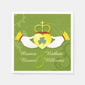 Irish Claddagh Heart Celtic Wedding Serviette (Vorderseite)