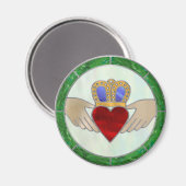 Irish Claddagh Magnet (Vorderseite/Rückseite)