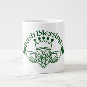 Irish Claddagh Ring Celtic Heart Segnungen Jumbo-Tasse
