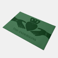 Irish Claddagh Ring Graphic Green Personalisiert