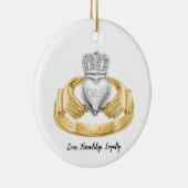 Irish Claddagh Ring Personalisiert Keramik Ornament (Rechts)