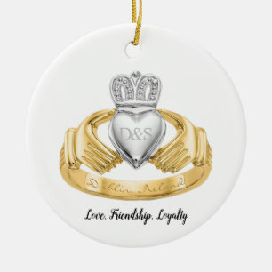 Irish Claddagh Ring Personalisiert Keramik Ornament
