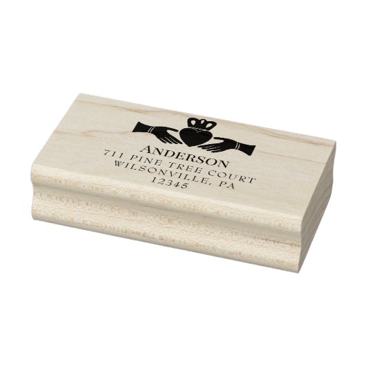 Irish Claddagh Ring Return Address Gummistempel (Stempel)