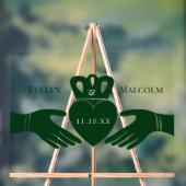 Irish Claddagh Ring Simple Graphic Green Acrylschild (Neutral)