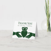 Irish Claddagh Ring Simple Graphic Green Wedding Karte (Vorderseite)