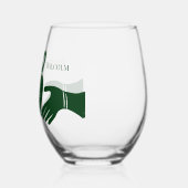 Irish Claddagh Ring Simple Graphic Green Weinglas Ohne Stiel (Links)