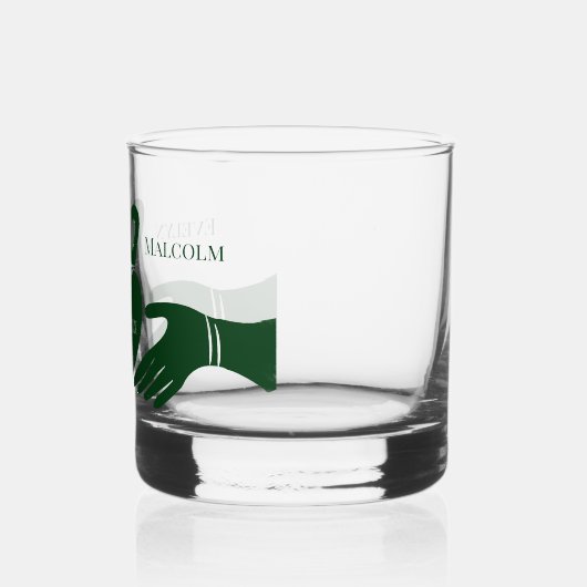 Irish Claddagh Ring Simple Graphic Green Whiskyglas (Links)