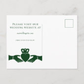 Irish Claddagh Ring STD Save the Date Wedding Ankündigungspostkarte (Rückseite)