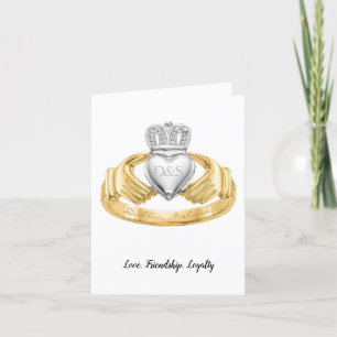 Irish Claddagh Ring Valentines Liebe Feiertagskarte