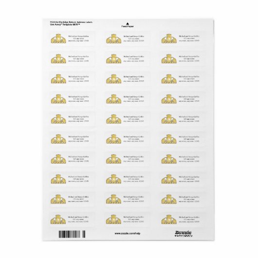 Irish Claddaugh Address Labels (Vorne)