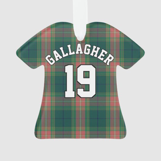 Irish Clan Gallagher Tartan Ornament (Rückseite)