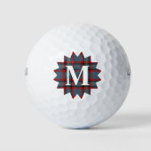 Irish Clan McNamara MacNamara Tartan Kariert Burst Golfball (Vorderseite)