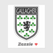 Irish Clan Wappen - Gallagher Aufkleber (Blatt)