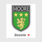 Irish Clan Wappen - Moore Aufkleber (Blatt)