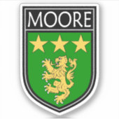 Irish Clan Wappen - Moore Aufkleber (Vorderseite)