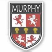 Irish Clan Wappen - Murphy Aufkleber (Vorderseite)