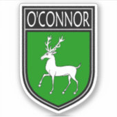 Irish Clan Wappen - O'Connor Aufkleber (Vorderseite)