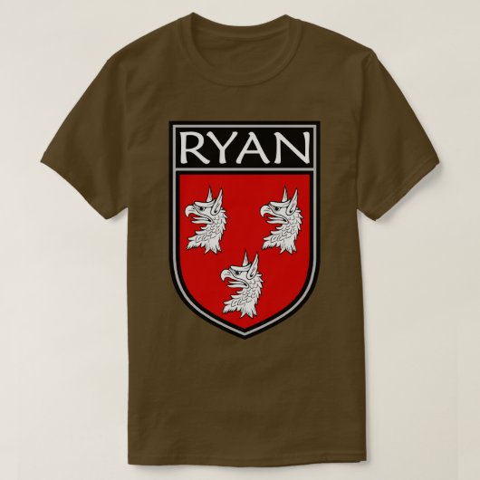 Irish Clan Wappen Ryan T-Shirt (Design vorne)