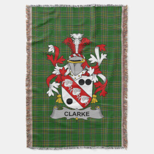 Irish Clarke Coat of Arms Familienwappen Irland Decke