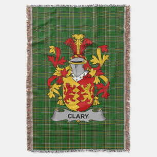 Irish Clary or O_Clary Coat of Arms Familienwappen Decke