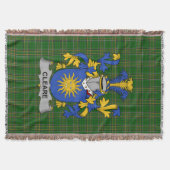 Irish Cleare Coat of Arms Familienwappen Irland Decke (Vorderseite)