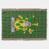 Irish Cleary or O_Clery Coat of Arms Familienwappe Decke (Vorderseite)