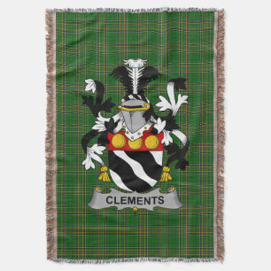 Irish Clements Coat of Arms Familienwappen Irland Decke