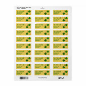 Irish Clover and Gold Horseshows Address Labels (Vorne)
