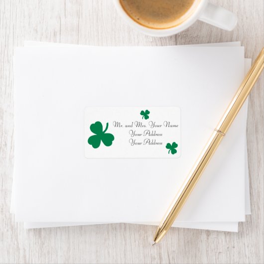 Irish Clover Custom Address Labels Adressaufkleber (Insitu)